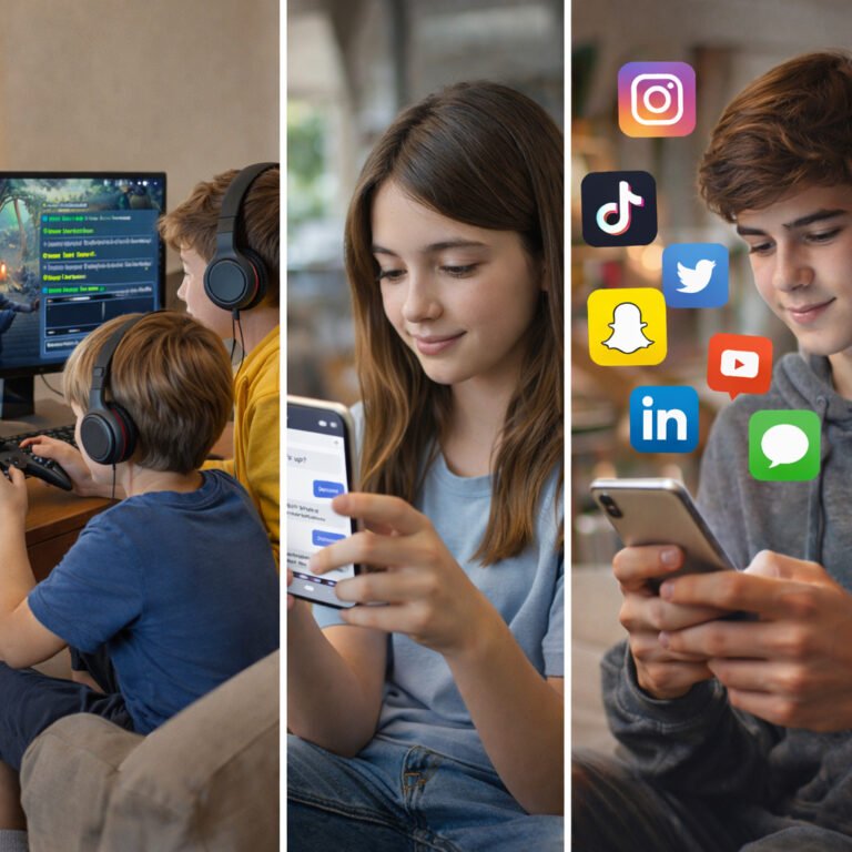 Cybersecurity risks for kids and teens in games, chats, and social media
