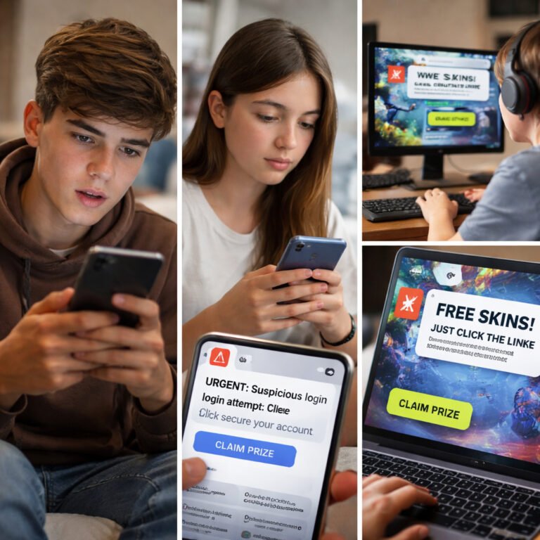 Online scams and fake giveaways targeting young people on social media and gaming platforms